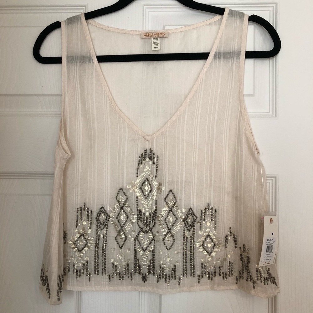Billabong beaded top (NWT)